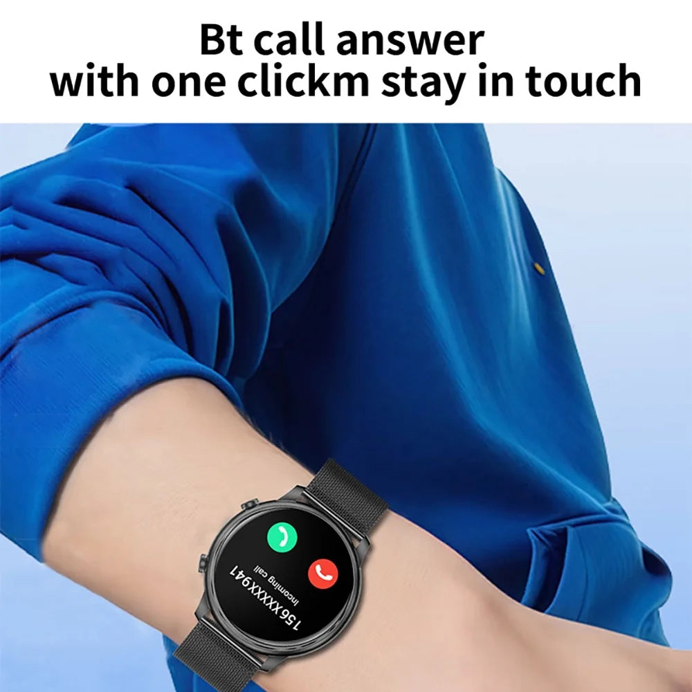 Smartwatch Fits for Android and Iphone, 1.39-Inch Fitness Tracker with Bluetooth (Answer/Make Calls) for Men and Women, Alloy Black