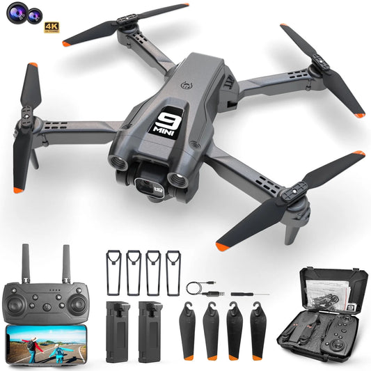 RC Drone, HD Camera, Quadcopter, High Speed Brushless Motor, Altitude Hold, Waypoint Fly, 2 X 1800Mah Batteries, 30 Min Flight, Carrying Case, Black