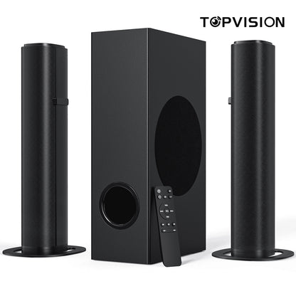 4.1Ch Sound Bar with Subwoofer, 120W Separable Sound Bar for TV with 4 Drivers, Usb/Aux/Coaxial/Optical/Hdmi/Bluetooth Connect, 2-In-1 Detachable Sound Bar for Speaker